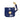 Blue Tie Dye Waxed Cotton Canvas Poop Bag PouchPoop Bag PouchesFound My Animal
